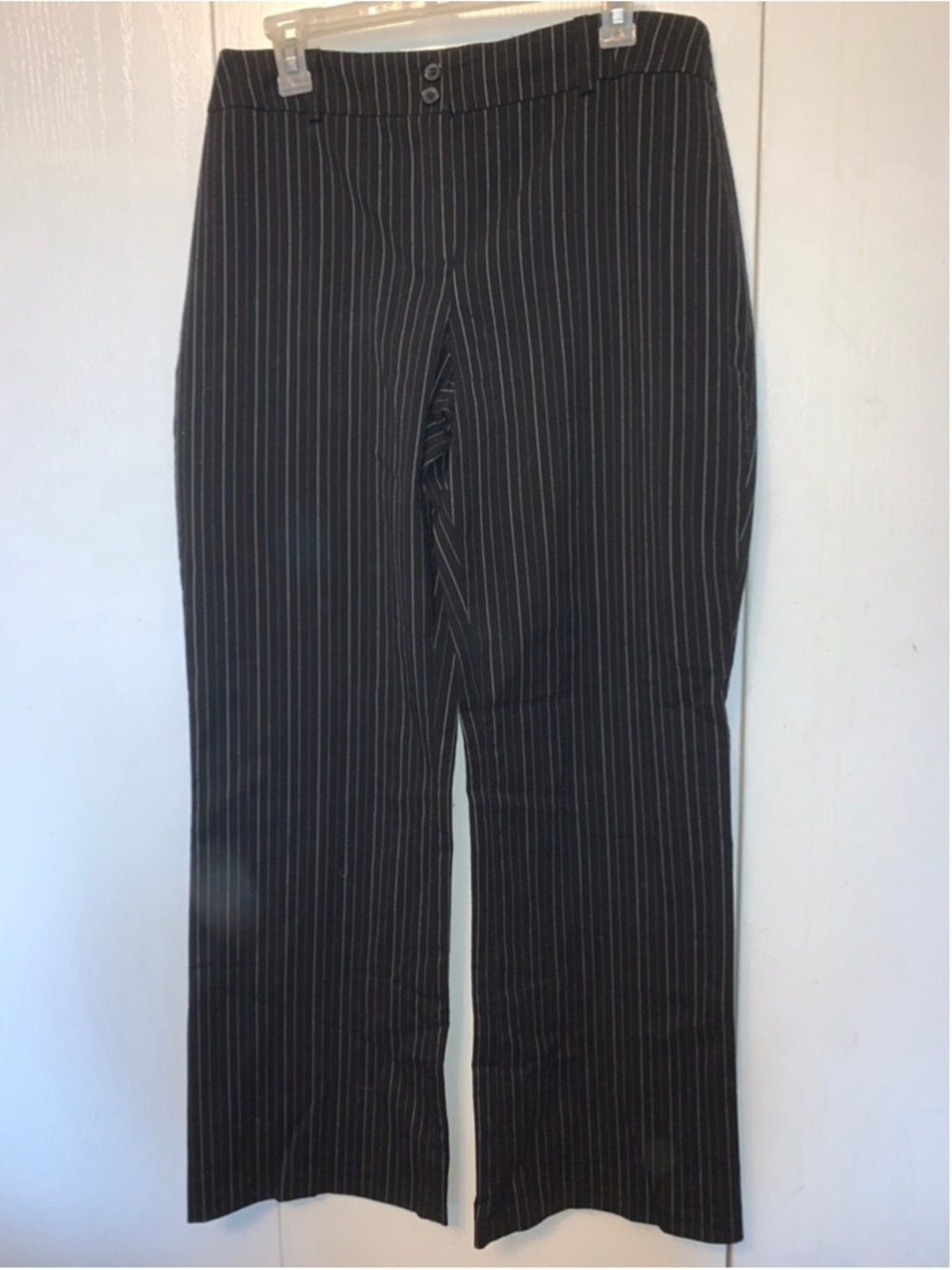 Women's Suzanne's Black & White Pinstripe Trousers Size 12